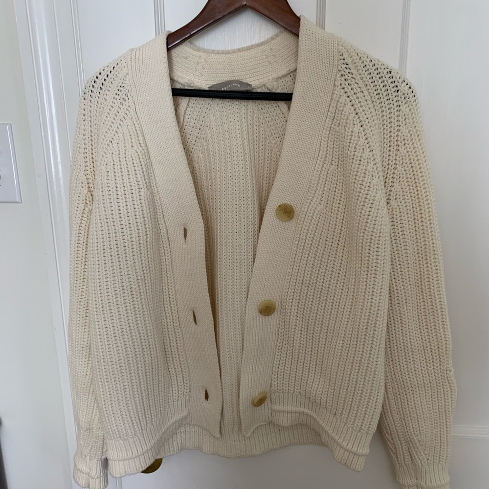 Everlane White Cardgian